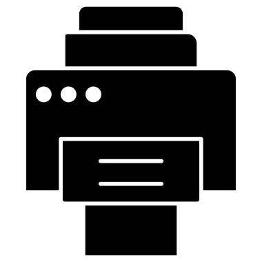 Kolayca düzenleyebilen veya düzenleyebilen Yazıcı İzole Vektör simgesi