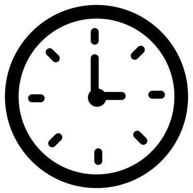 Kolayca düzenleyebilen ve düzenleyebilen Saat İzole Vektör simgesi