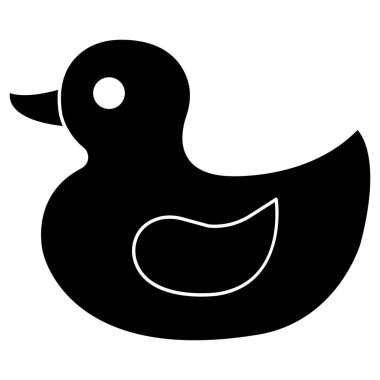 Kolayca düzenleyebilen ya da düzenleyebilen Ducky İzole Vektör simgesi