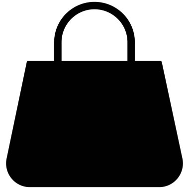 Kolayca değiştirebilen ya da düzenleyebilen el çantası izole edilmiş Vektör simgesi