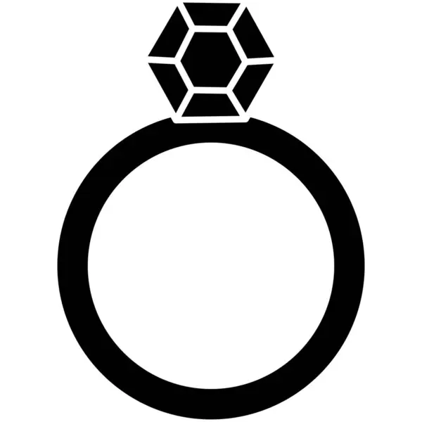 Diamond Ring Isolated Vector Icon Which Can Easily Modify Edit — Stock Vector