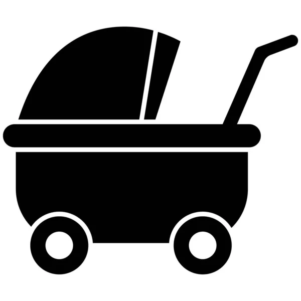 Isoliertes Vektor Symbol Für Kinderwagen Das Leicht Geändert Oder Bearbeitet — Stockvektor