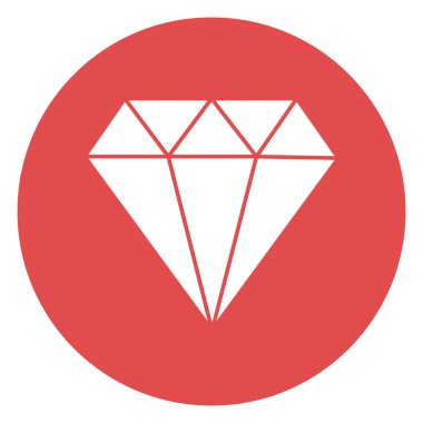 Kolayca düzenleyebilen ve düzenleyebilen Elmas İzole Vektör simgesi