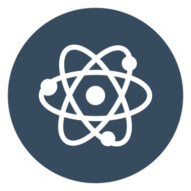 Kolayca değiştirebilen ya da düzenleyebilen Atom İzole Vektör simgesi