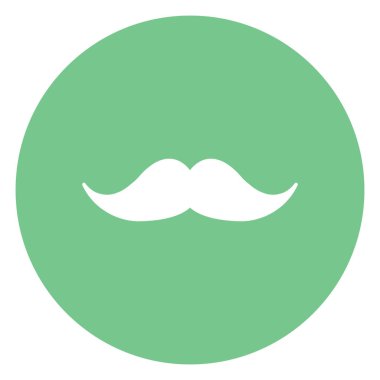  Kolayca düzenleyebilen ya da düzenleyebilen Bıyıklı İzole Vektör simgesi