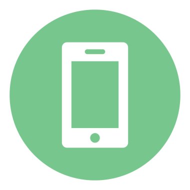 Kolayca değiştirilebilen veya düzenlenebilen mobil izole vektör simgesi