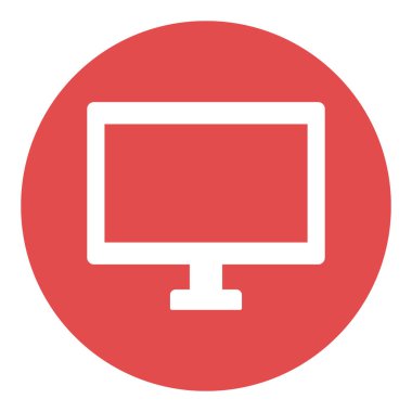 Monitör izole vektör simgesi hangi kolayca düzenlemek veya değiştirmek