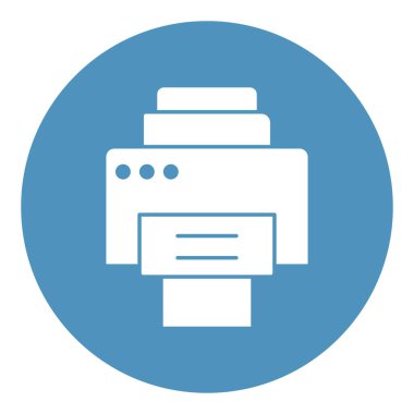 Kolayca düzenleyebilen veya düzenleyebilen Yazıcı İzole Vektör simgesi