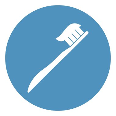 Diş fırçası izole edilmiş vektör simgesi kolayca değiştirilebilir ya da düzenlenebilir