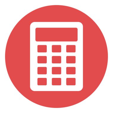 Kolayca değiştirebilen ya da düzenleyebilen hesap makinesi izole edilmiş Vektör simgesi