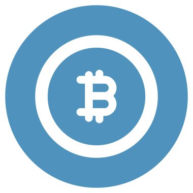 Kolayca düzenleyebilen ve düzenleyebilen Bitcoin izole edilmiş Vektör simgesi