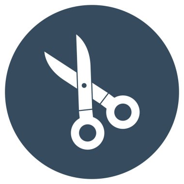 Makas İzole Vektör simgesi Kolayca değiştirilebilir veya düzenlenebilir