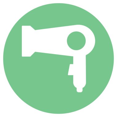 Saç kurutma makinesi izole edilmiş vektör simgesi kolayca düzenleyebilir ya da değiştirebilir
