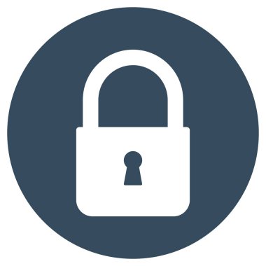 Güvenlik kilidi izole edilmiş vektör simgesi kolayca değiştirilebilir ya da düzenlenebilir