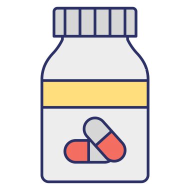 İlaç şişesi izole edilmiş vektör simgesi kolayca değiştirilebilir ya da düzenlenebilir