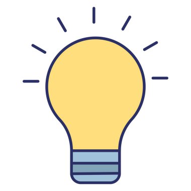 Kolayca değiştirebilen ya da düzenleyebilen ampul izole edilmiş Vektör simgesi