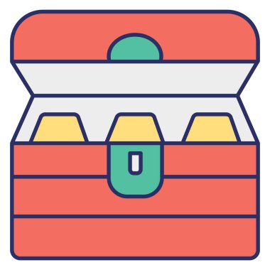 Kolayca değiştirebilen ya da düzenleyebilen, izole edilmiş altın kutu vektör simgesi