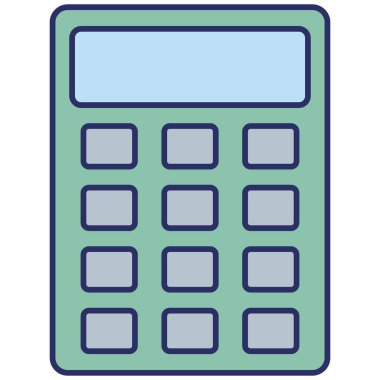 Kolayca değiştirebilen ya da düzenleyebilen hesap makinesi izole edilmiş Vektör simgesi