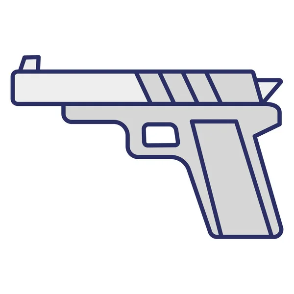 Ikona Izolovaný Vektor Pistole Která Může Snadno Upravit Nebo Upravit — Stockový vektor