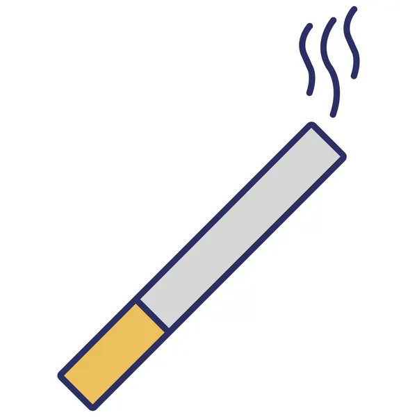 Rökning Cigarett Isolerad Vektor Ikon Som Lätt Kan Ändra Eller — Stock vektor