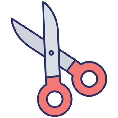 Makas İzole Vektör simgesi Kolayca değiştirilebilir veya düzenlenebilir