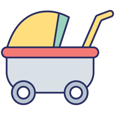 Stroller İzole Vektör simgesi kolayca düzenleyebilir ya da değiştirebilir