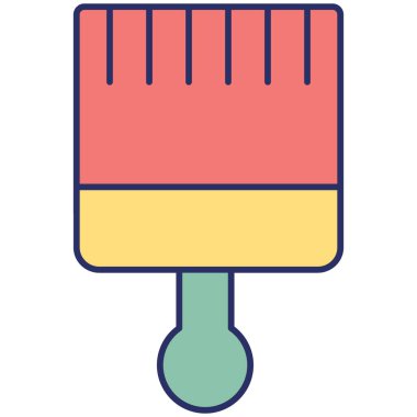 Boya fırçası izole edilmiş vektör simgesi kolayca düzenlenebilir ya da değiştirilebilir