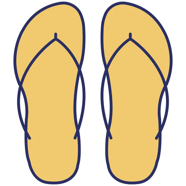 Flip Flops Isolated Vector Icon Which Can Easily Modify Edit — Stock Vector