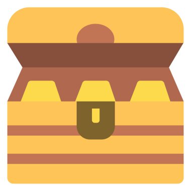 Kolayca değiştirebilen ya da düzenleyebilen, izole edilmiş altın kutu vektör simgesi