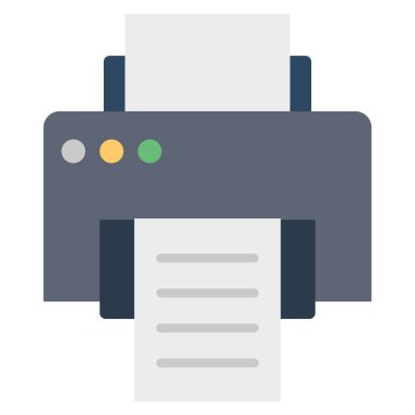 Kolayca düzenleyebilen veya düzenleyebilen Yazıcı İzole Vektör simgesi