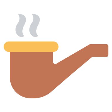 Sigara piposu izole edilmiş vektör simgesi kolayca değiştirilebilir ya da düzenlenebilir