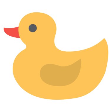 Kolayca düzenleyebilen ya da düzenleyebilen Ducky İzole Vektör simgesi