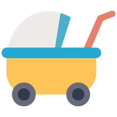 Stroller İzole Vektör simgesi kolayca düzenleyebilir ya da değiştirebilir