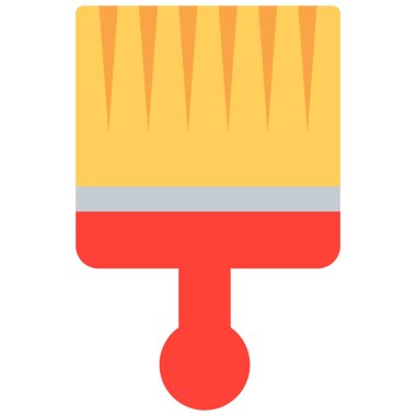 Boya fırçası izole edilmiş vektör simgesi kolayca düzenlenebilir ya da değiştirilebilir