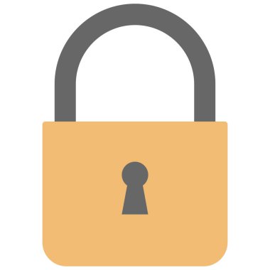 Güvenlik kilidi izole edilmiş vektör simgesi kolayca değiştirilebilir ya da düzenlenebilir