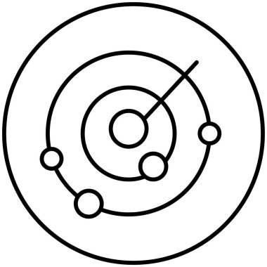 Kolayca düzenleyebilen ve düzenleyebilen sonar izole edilmiş Vektör simgesi