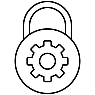 Kolayca düzenleyebilen ya da düzenleyebilen izole edilmiş vektör simgesini kilitle