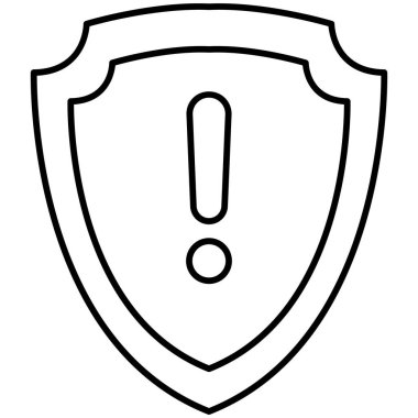 Uyarı kalkanı izole edilmiş Vektör simgesi kolayca düzenlenebilir ya da değiştirilebilir