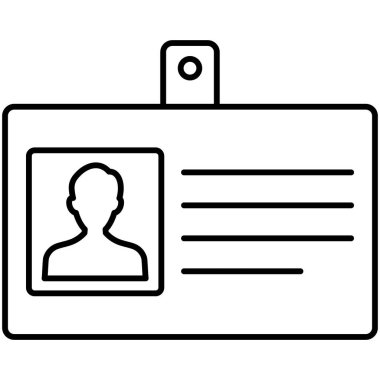 Çalışan kartı izole edilmiş vektör simgesi kolayca düzenlenebilir ya da düzenlenebilir