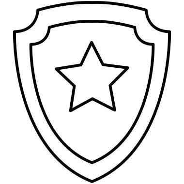 Polis kalkanı izole edilmiş Vektör simgesi kolayca değiştirilebilir ya da düzenlenebilir