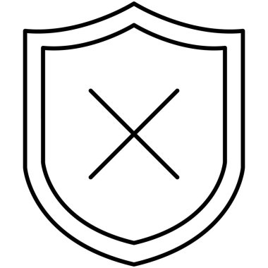 Uyarı kalkanı izole edilmiş Vektör simgesi kolayca düzenlenebilir ya da değiştirilebilir