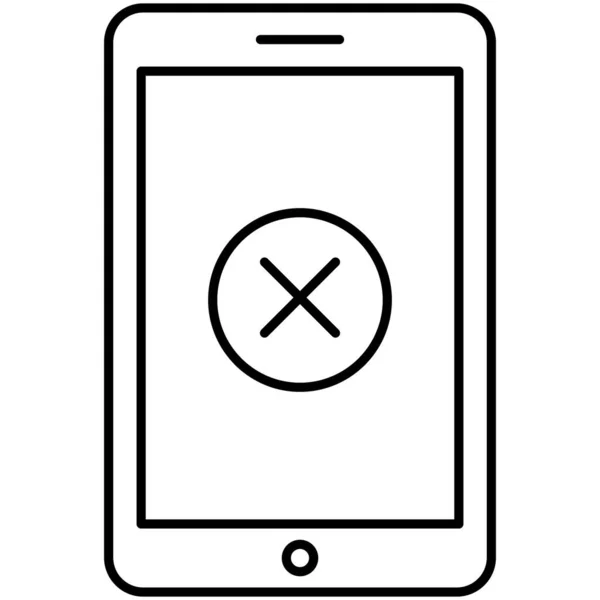 Erreur Mobile Isolée Icône Vectorielle Qui Peut Facilement Modifier Modifier — Image vectorielle
