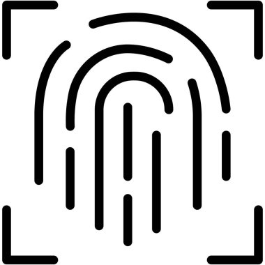 Parmak izi yalıtılmış vektör simgesi kolayca değiştirilebilir ya da düzenlenebilir