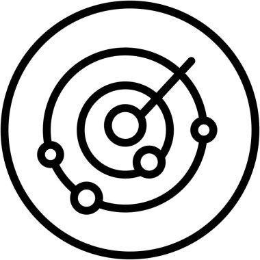 Kolayca düzenleyebilen ve düzenleyebilen sonar izole edilmiş Vektör simgesi