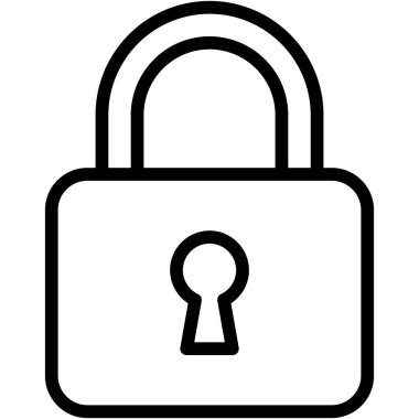 Kolayca değiştirilebilen ya da düzenlenebilen izole edilmiş vektör simgesini kilitle