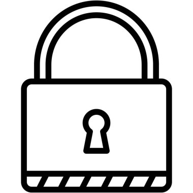 Güvenlik kilidi izole edilmiş vektör simgesi kolayca değiştirilebilir ya da düzenlenebilir