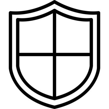 Koruma kalkanı izole edilmiş vektör simgesi kolayca değiştirilebilir ya da düzenlenebilir