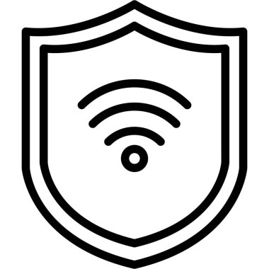 İnternet güvenliği izole edilmiş vektör simgesi kolayca değiştirilebilir ya da düzenlenebilir