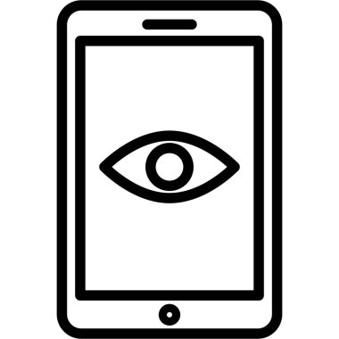 Mobil Göz İzole Vektör simgesi Kolayca değiştirilebilir veya düzenlenebilir