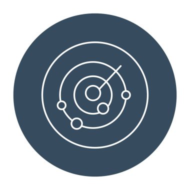 Kolayca düzenleyebilen ve düzenleyebilen sonar izole edilmiş Vektör simgesi